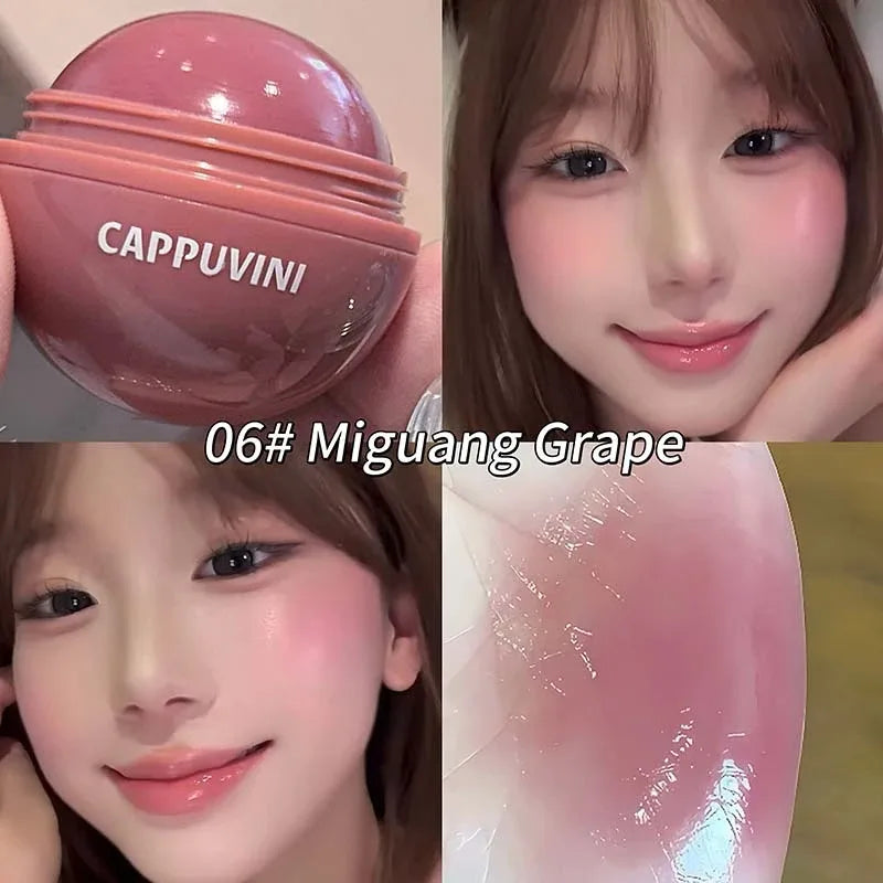 High Pigment Juice Blush Balls Natural Saturation Tint Brightening Moistured Easy Color Rouge Silky Blusher Cream Contour Makeup