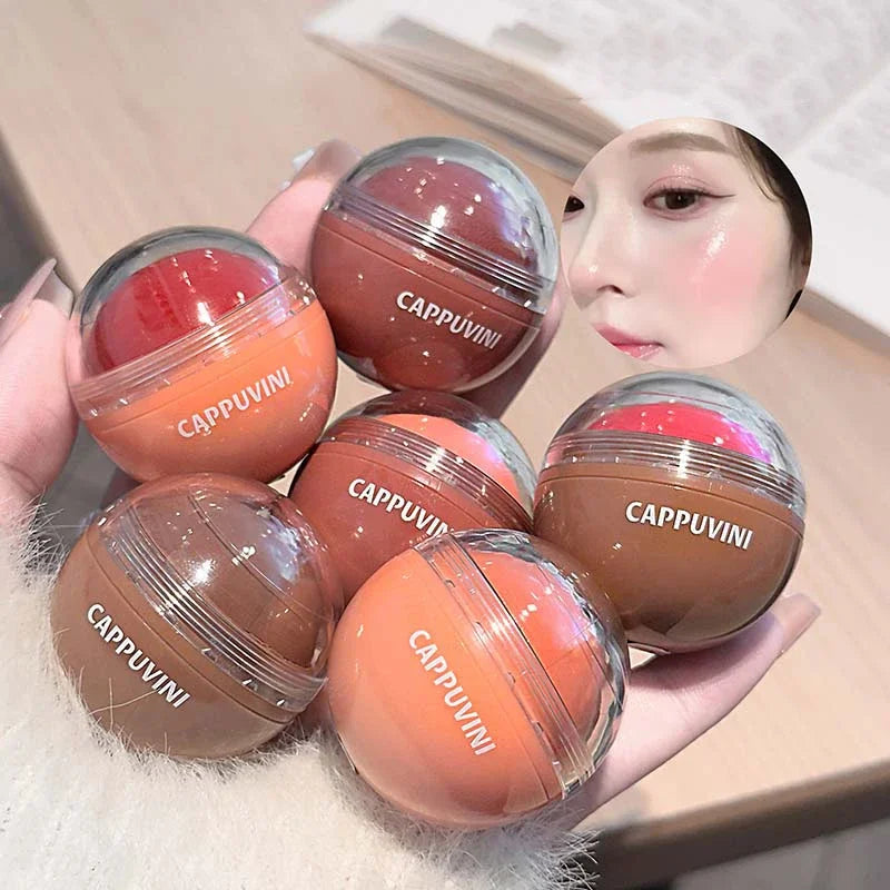 High Pigment Juice Blush Balls Natural Saturation Tint Brightening Moistured Easy Color Rouge Silky Blusher Cream Contour Makeup