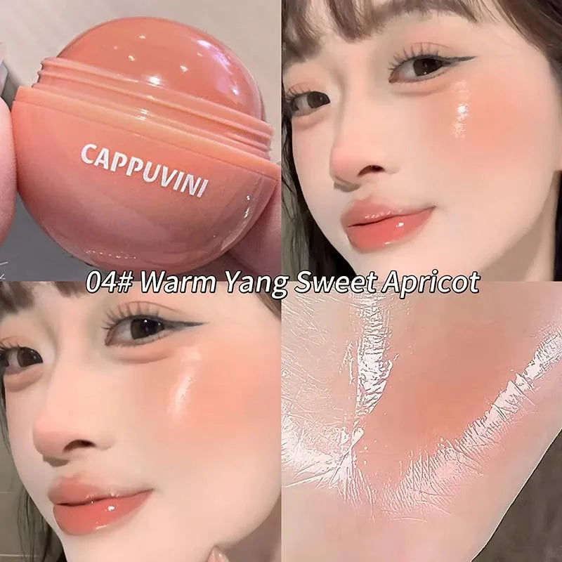 High Pigment Juice Blush Balls Natural Saturation Tint Brightening Moistured Easy Color Rouge Silky Blusher Cream Contour Makeup