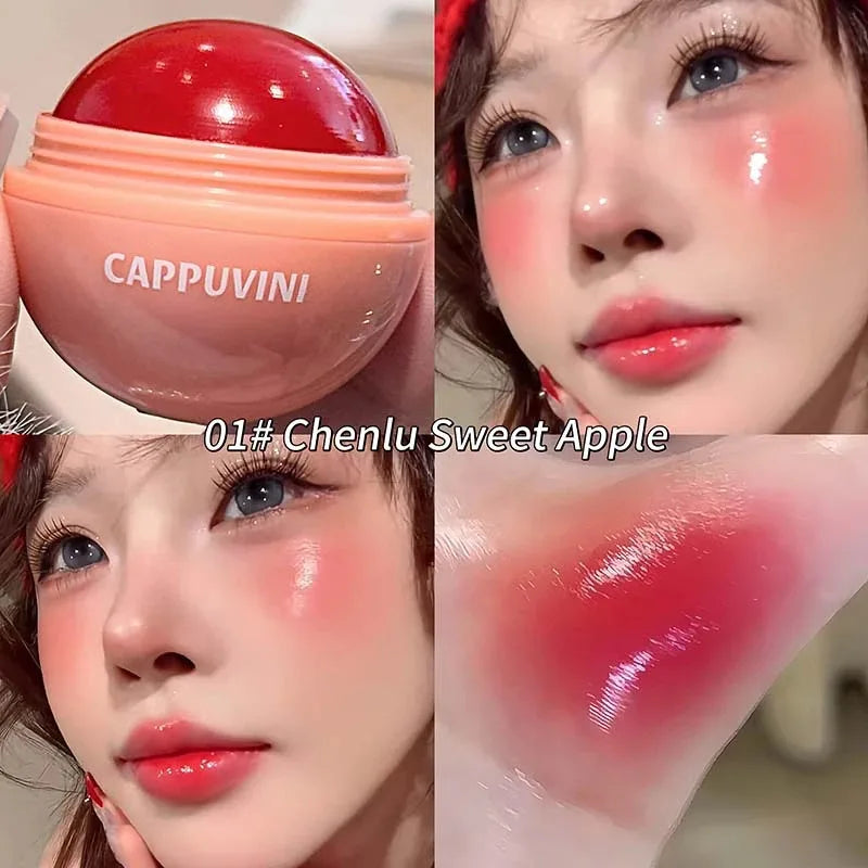 High Pigment Juice Blush Balls Natural Saturation Tint Brightening Moistured Easy Color Rouge Silky Blusher Cream Contour Makeup