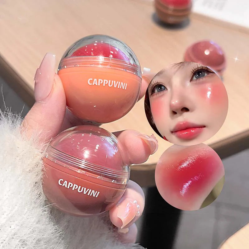 High Pigment Juice Blush Balls Natural Saturation Tint Brightening Moistured Easy Color Rouge Silky Blusher Cream Contour Makeup