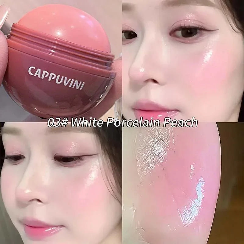 High Pigment Juice Blush Balls Natural Saturation Tint Brightening Moistured Easy Color Rouge Silky Blusher Cream Contour Makeup