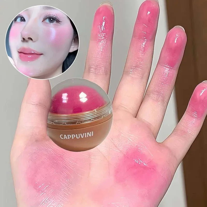 High Pigment Juice Blush Balls Natural Saturation Tint Brightening Moistured Easy Color Rouge Silky Blusher Cream Contour Makeup