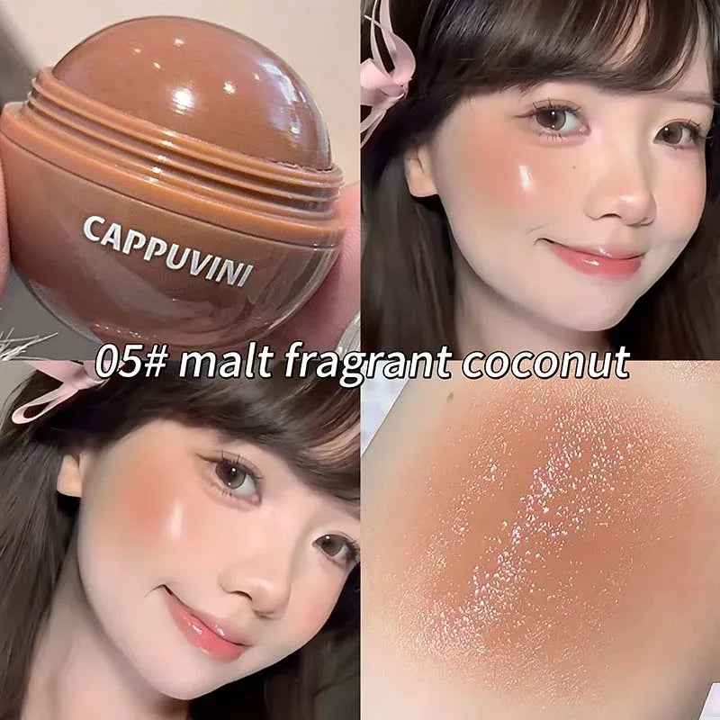 High Pigment Juice Blush Balls Natural Saturation Tint Brightening Moistured Easy Color Rouge Silky Blusher Cream Contour Makeup